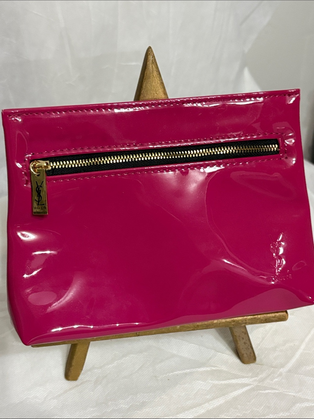 Yves Saint Laurent Patent Leather Zip Pouch